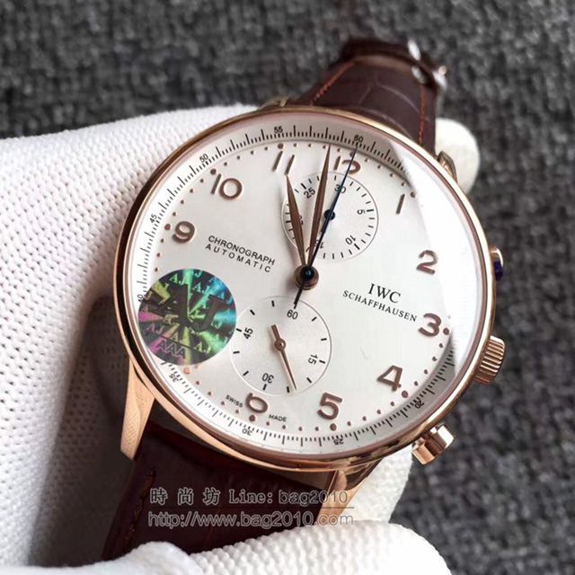 IWC手錶 V4版 IWC萬國葡萄牙系列 自動機械計時跑秒腕表3714 IW371445 萬國男表 萬國高端機械男士腕表  hds1160